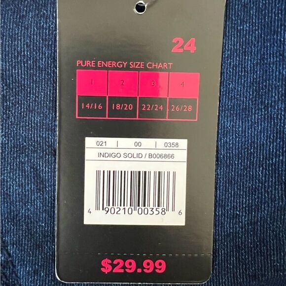 Pure Energy 24 Dark Blue Stretch Skinnies Jeggings feel Sz 24 /3X  NWT🏷 - Picture 10 of 15